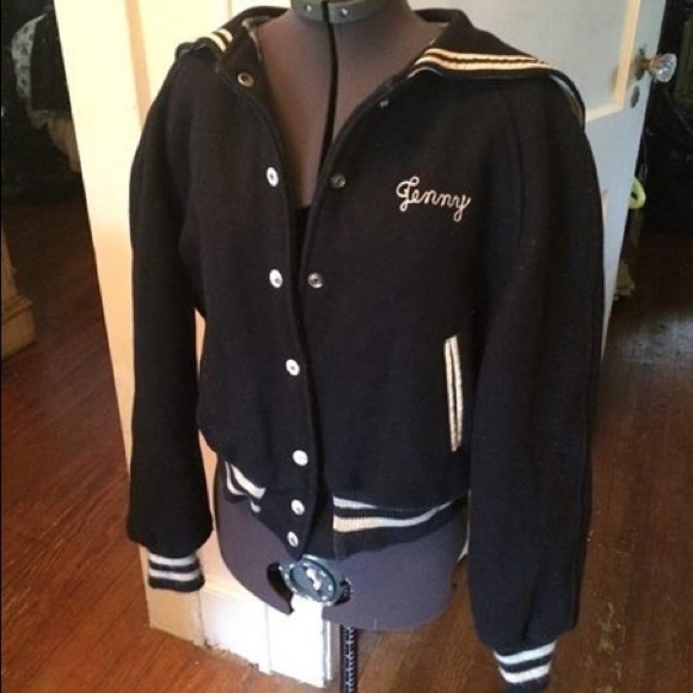 Vintage usherette letterman jacket (sailor style)